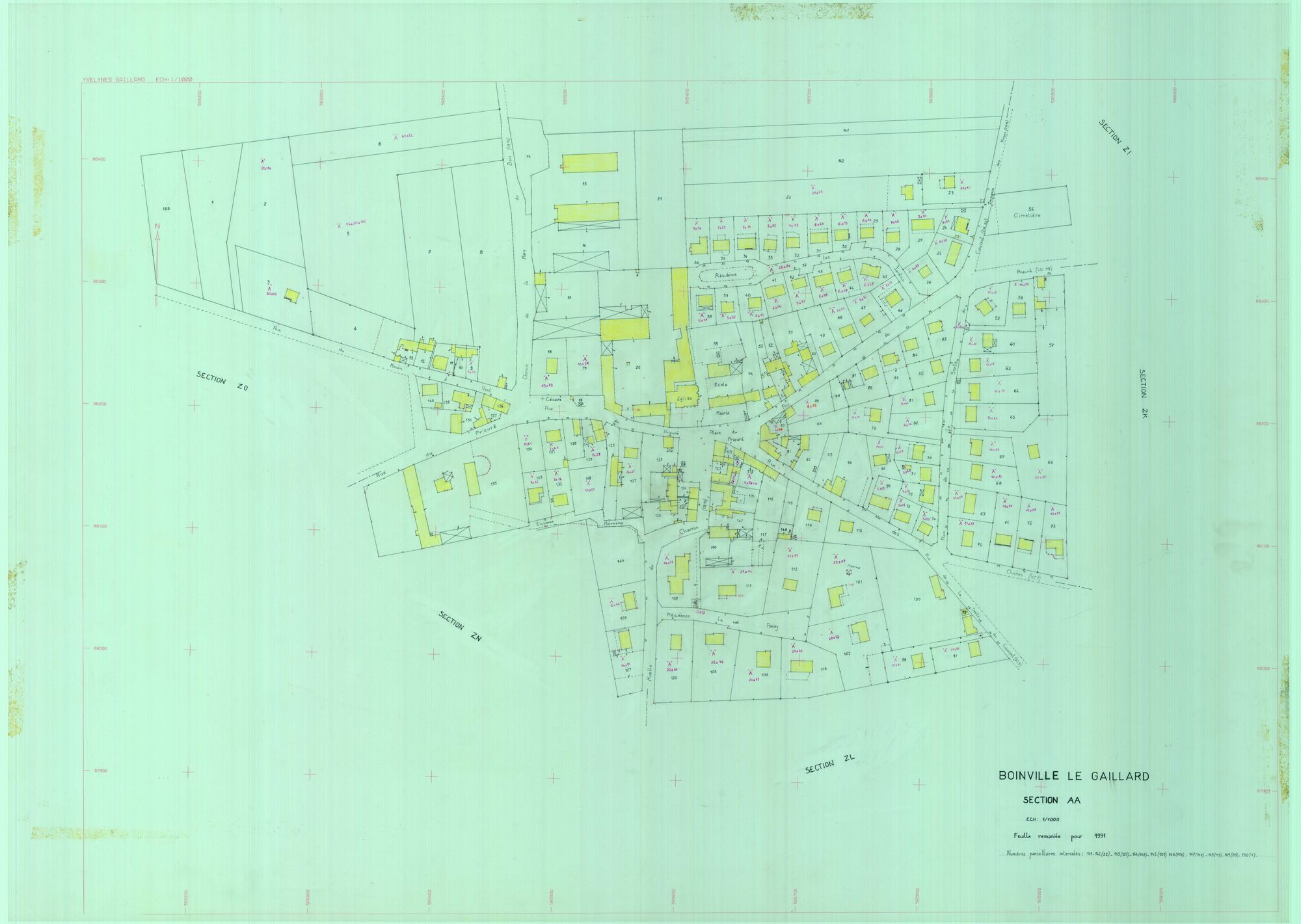 Boinville-le-Gaillard - Plans du cadastre révisé