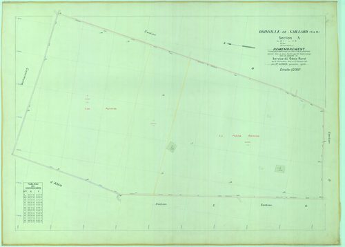 Boinville-le-Gaillard - Plans du cadastre remembré