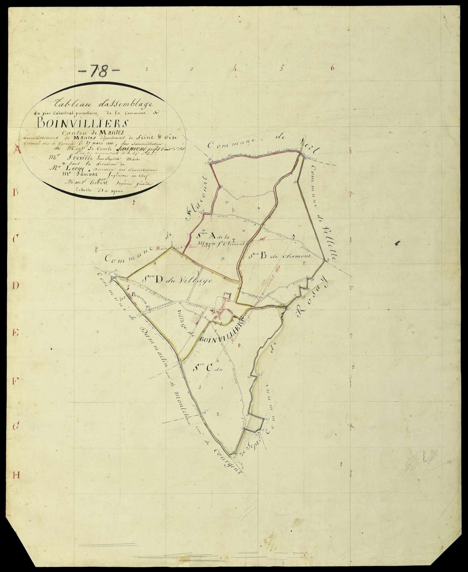 Boinvilliers - Plans de l’Administration du cadastre