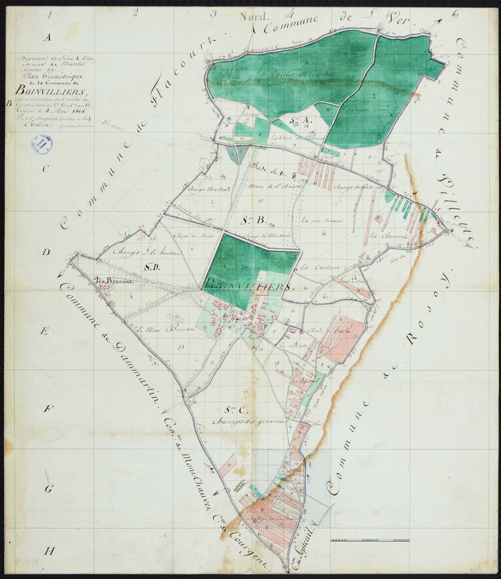 Boinvilliers - Plan géométrique