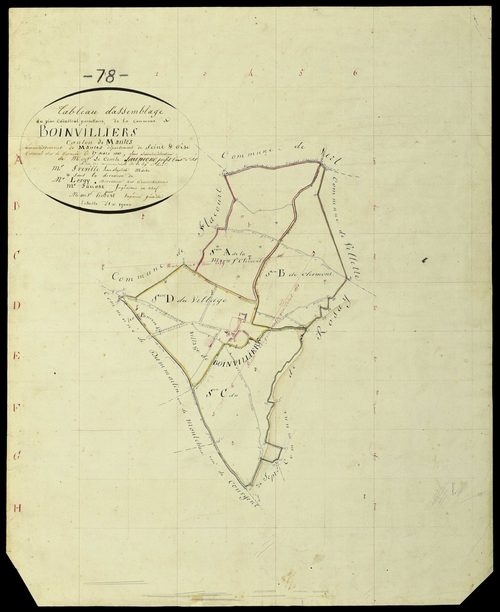 Boinvilliers - Plans de l’Administration du cadastre
