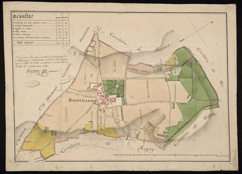 Boinvilliers - Plan d'intendance de la paroisse de Boinvilliers