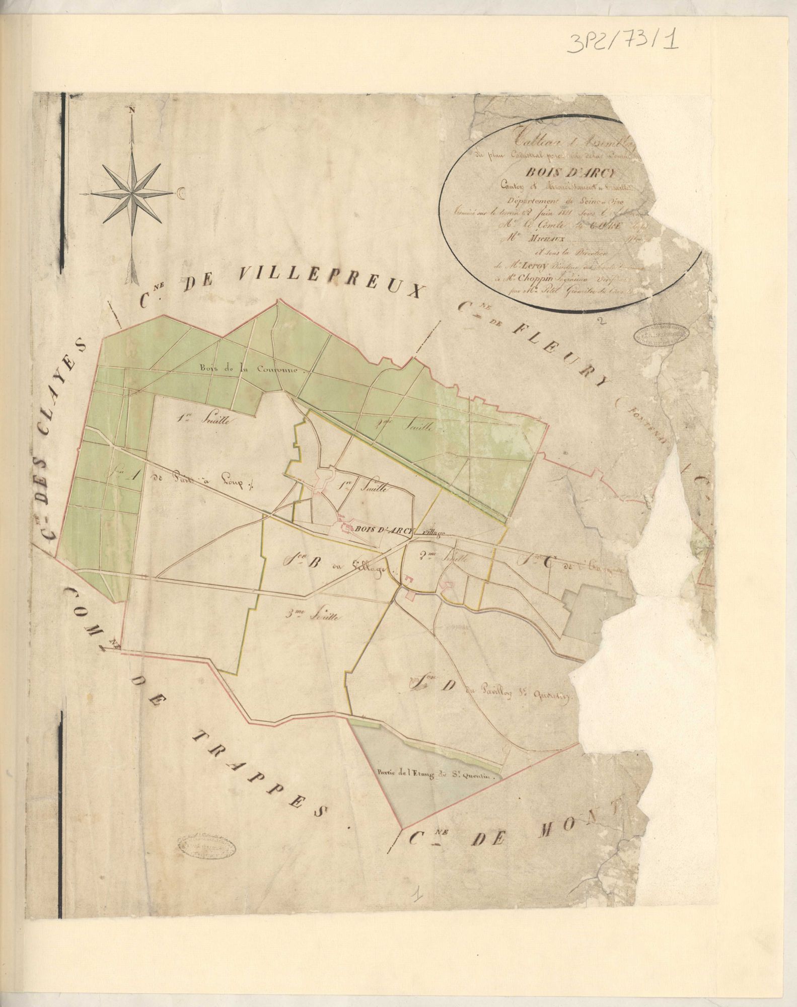 Bois-d'Arcy - Plans de la Préfecture de Seine-et-Oise
