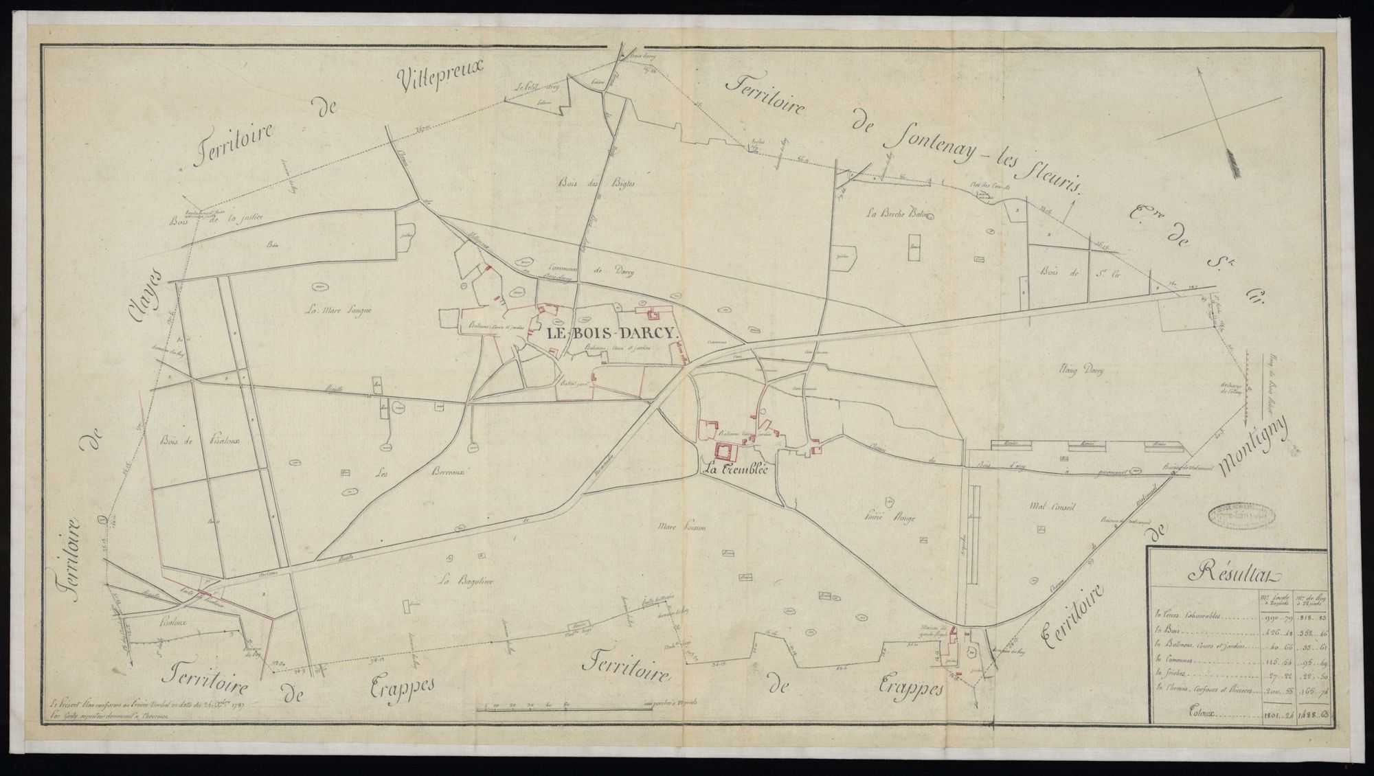 Bois-d'Arcy - Plan d'intendance de la paroisse de Bois-d'Arcy