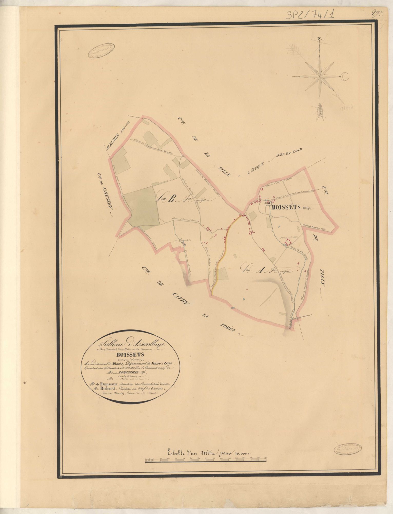 Boissets - Plans de la Préfecture de Seine-et-Oise