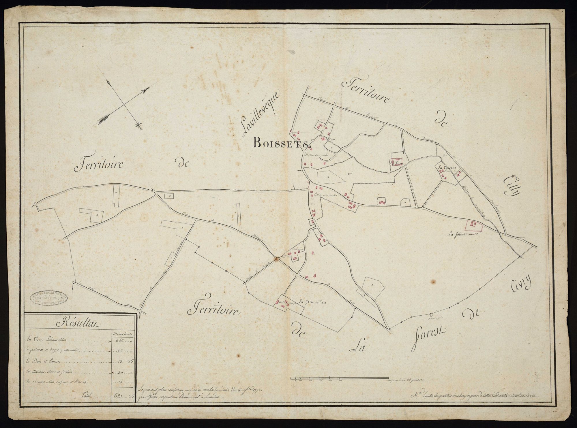 Boissets - Plan d'intendance de la paroisse de Boissets