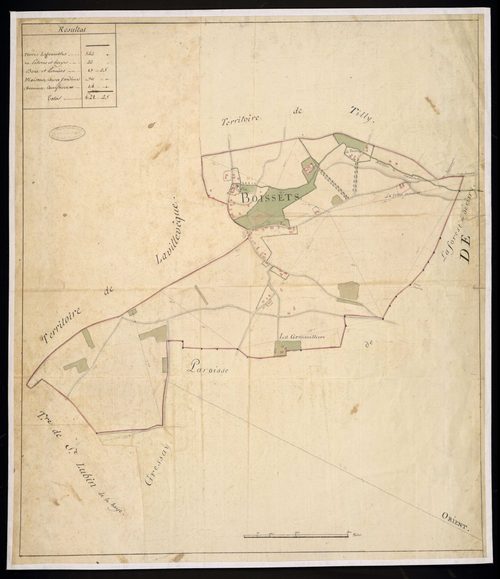 Boissets - Plan d'intendance de la paroisse de Boissets