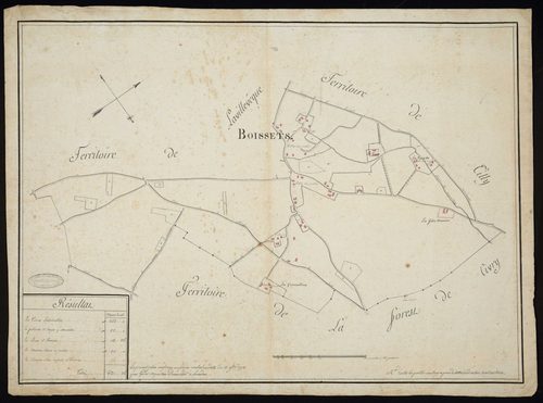 Boissets - Plan d'intendance de la paroisse de Boissets