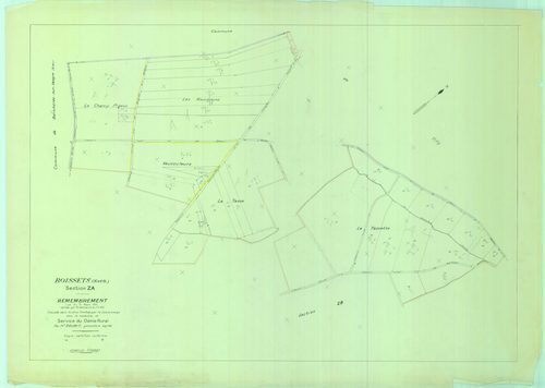 Boissets - Plans du cadastre remembré