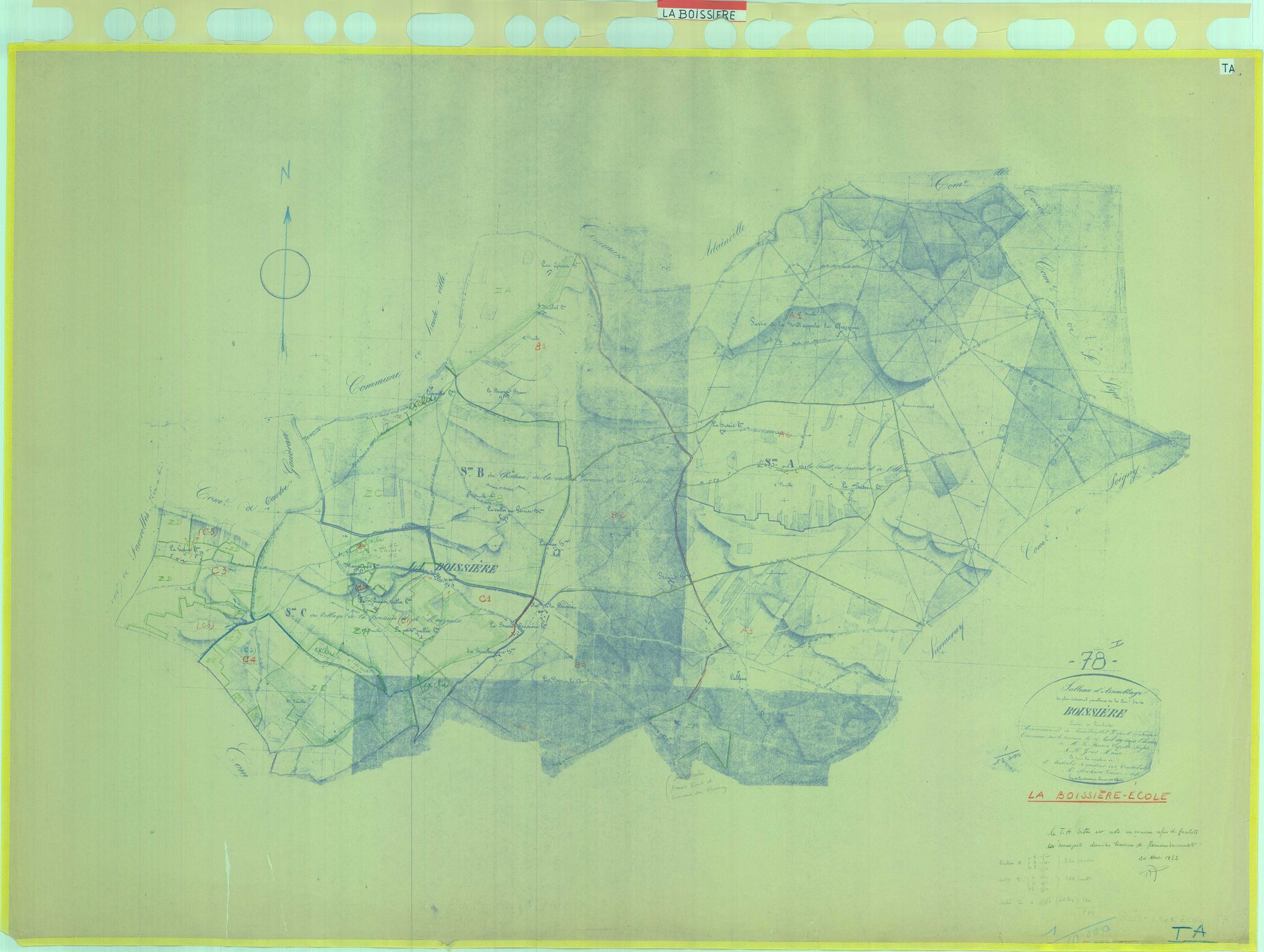 La Boissière-École - Plans du cadastre rénové