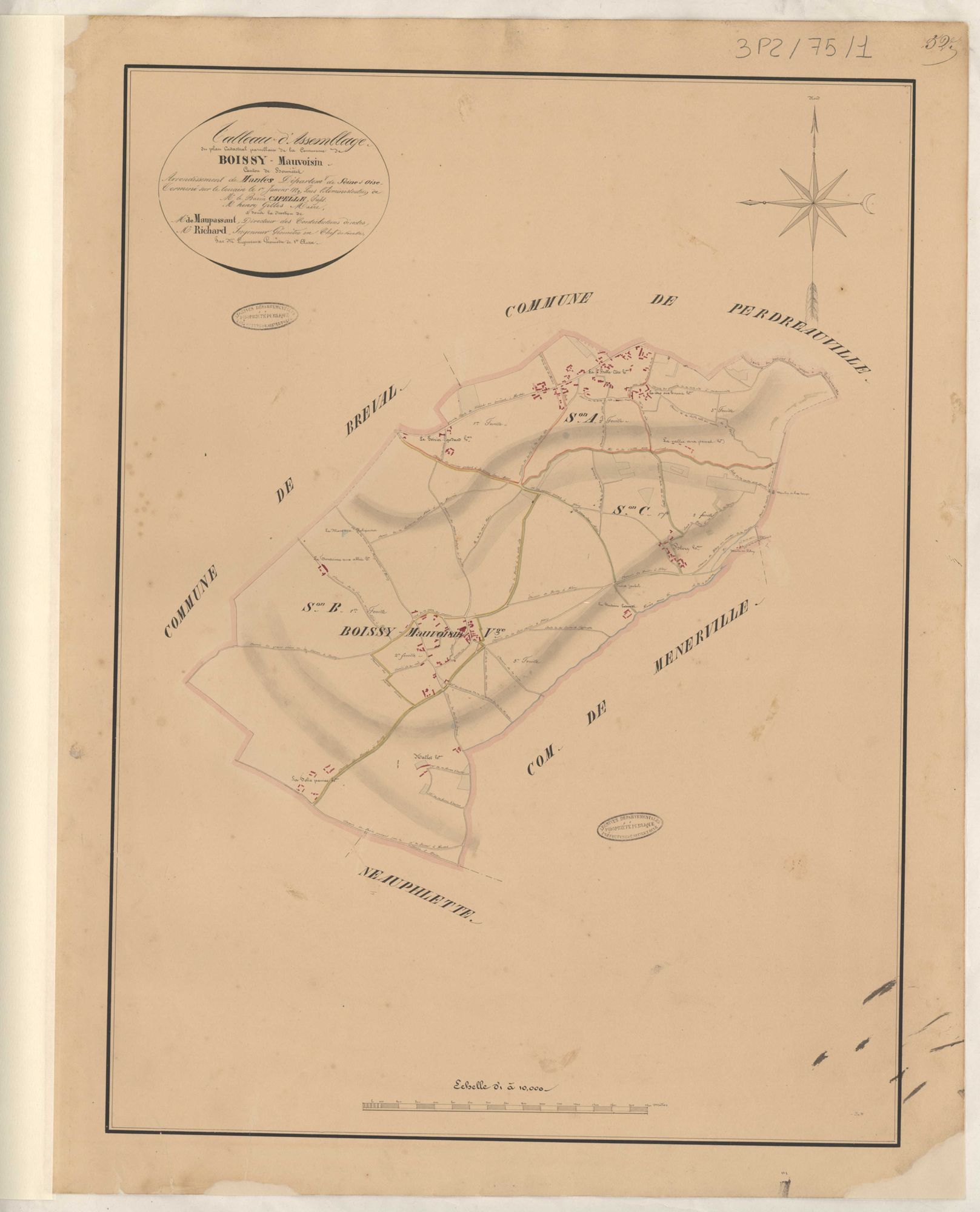 Boissy-Mauvoisin - Plans de la Préfecture de Seine-et-Oise