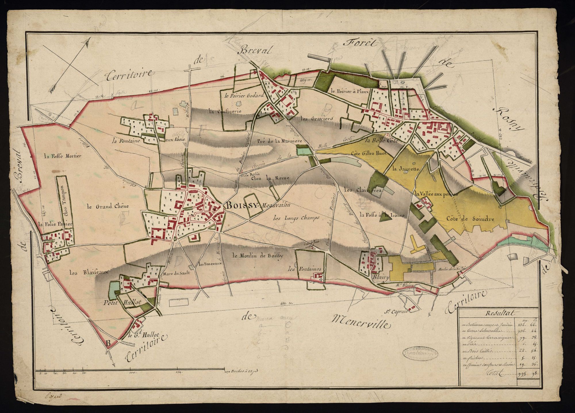 Boissy-Mauvoisin - Plan d'intendance de la paroisse de Boissy-Mauvoisin