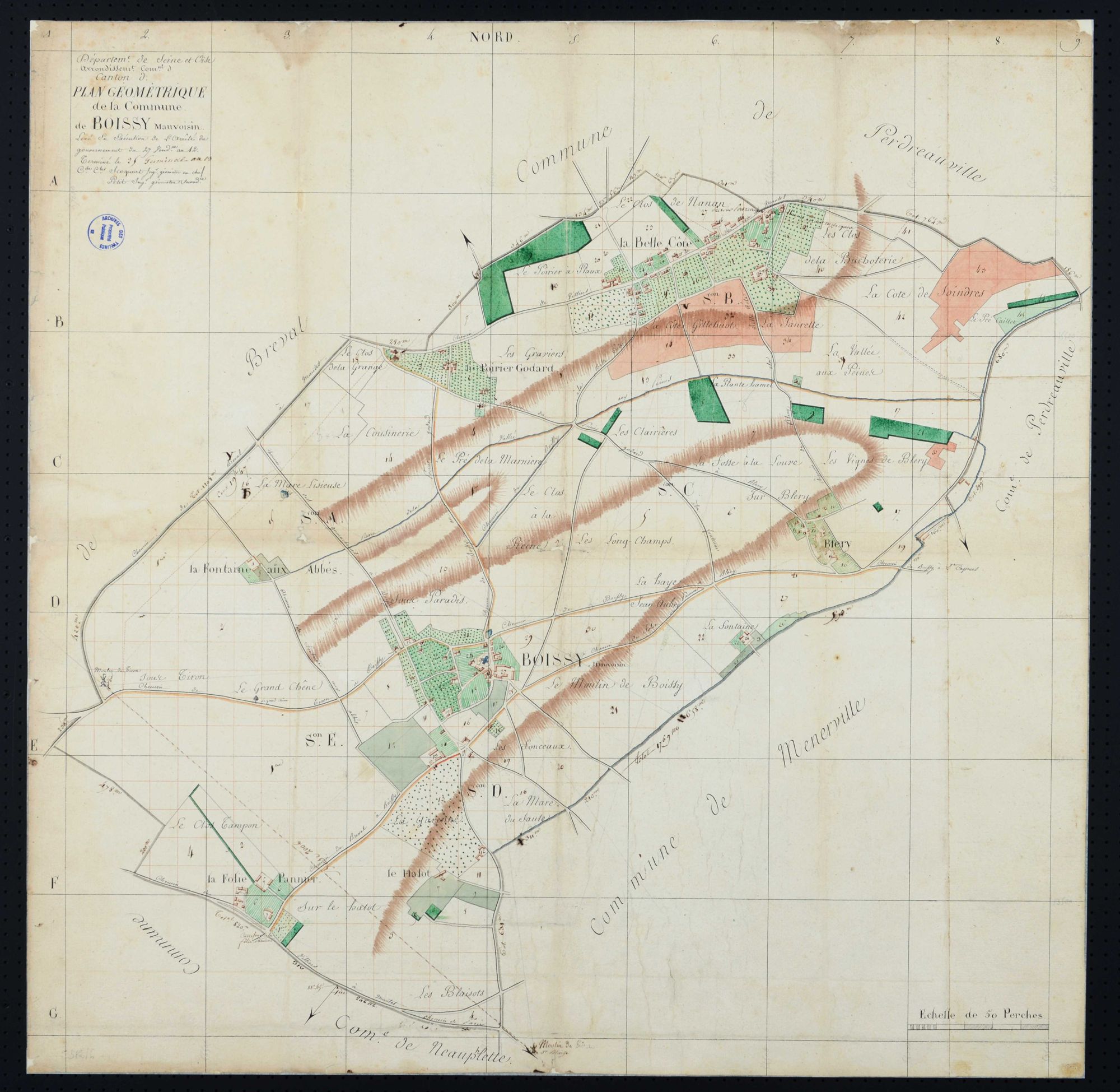 Boissy-Mauvoisin - Plan géométrique