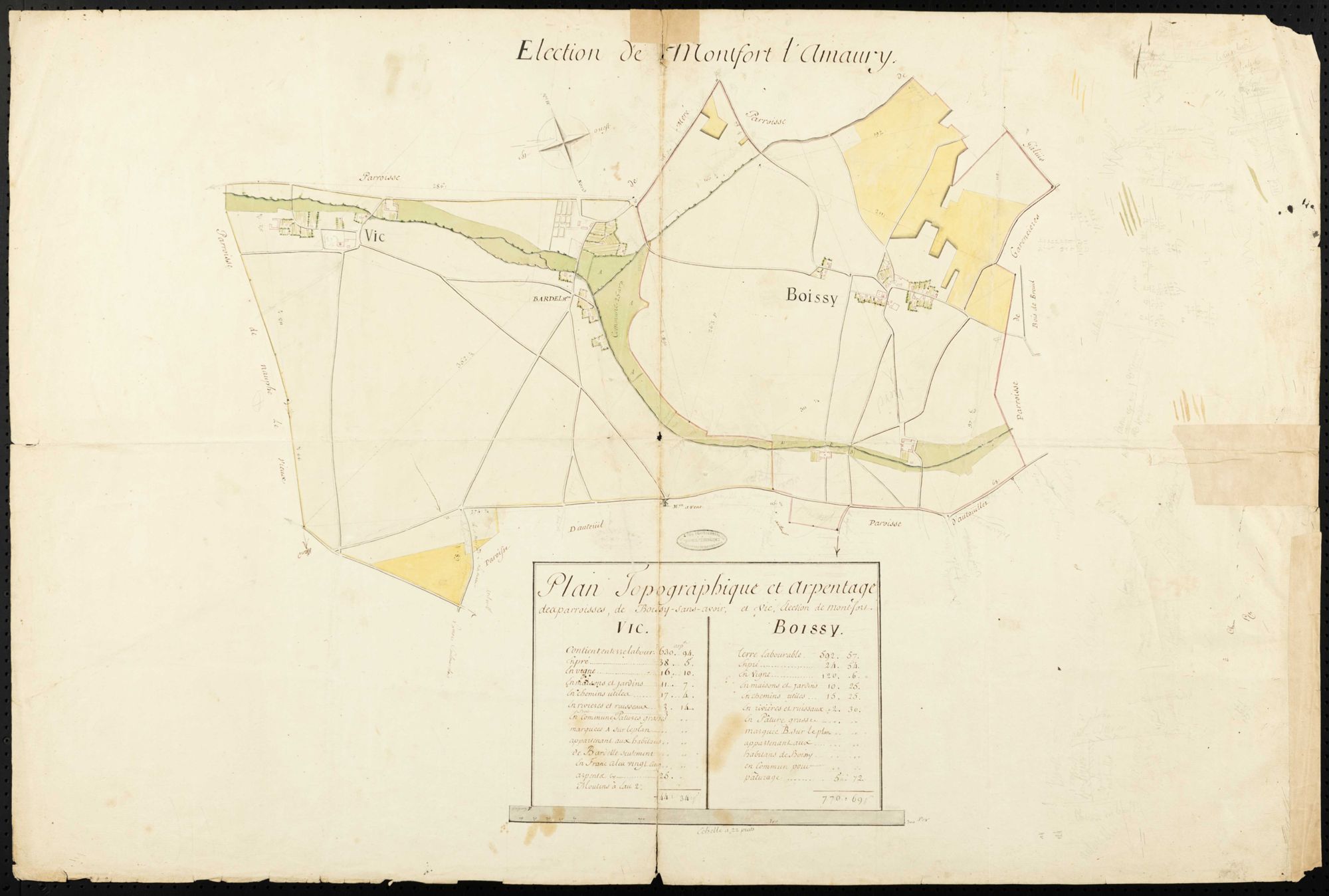 Boissy-sans-Avoir - Plan d'intendance de la paroisse de Boissy-sans-Avoir