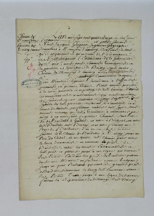 Boissy-sans-Avoir - Procès-verbal d'arpentage du territoire de la paroisse de Boissy-sans-Avoir