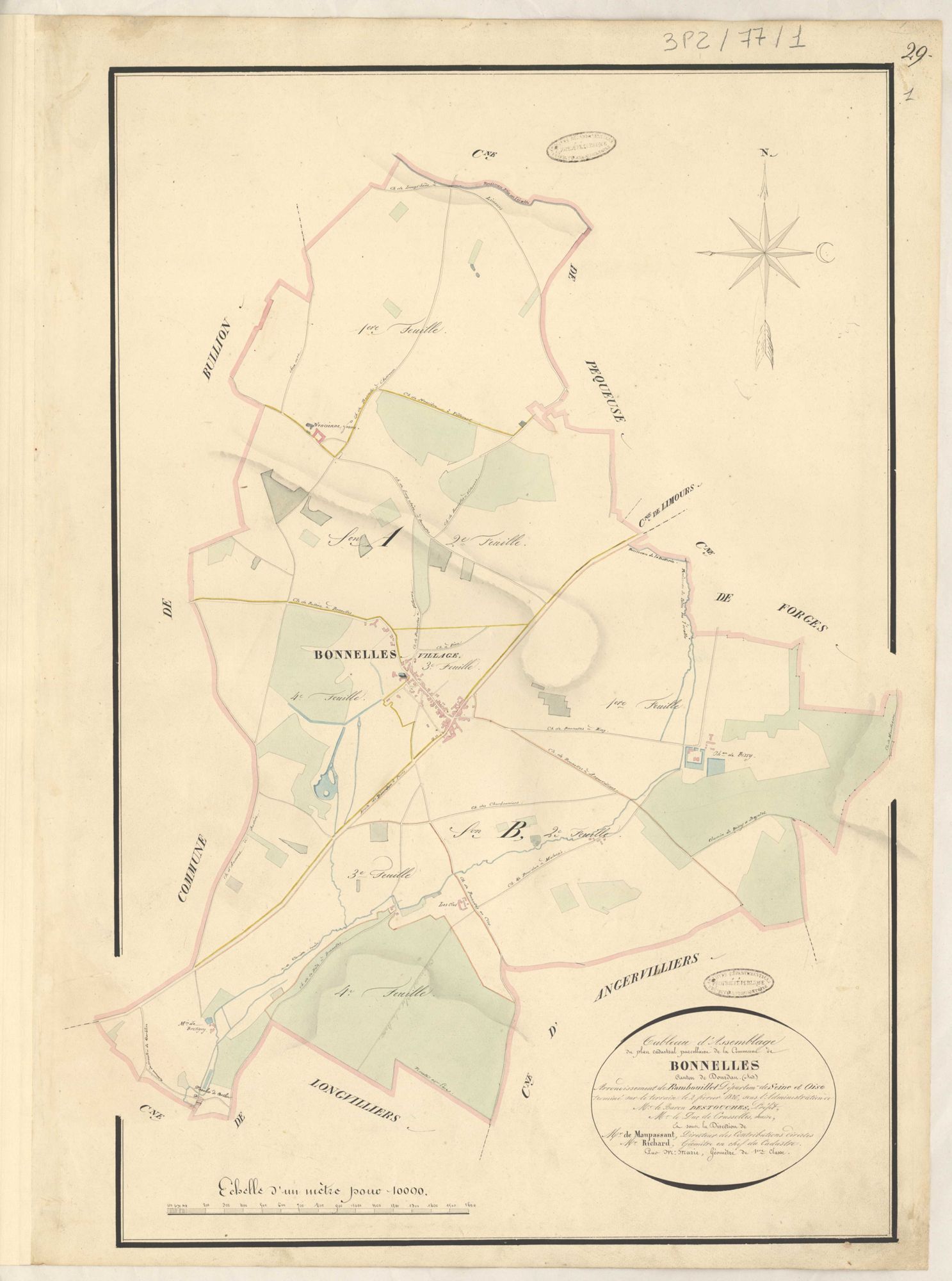 Bonnelles - Plans de la Préfecture de Seine-et-Oise