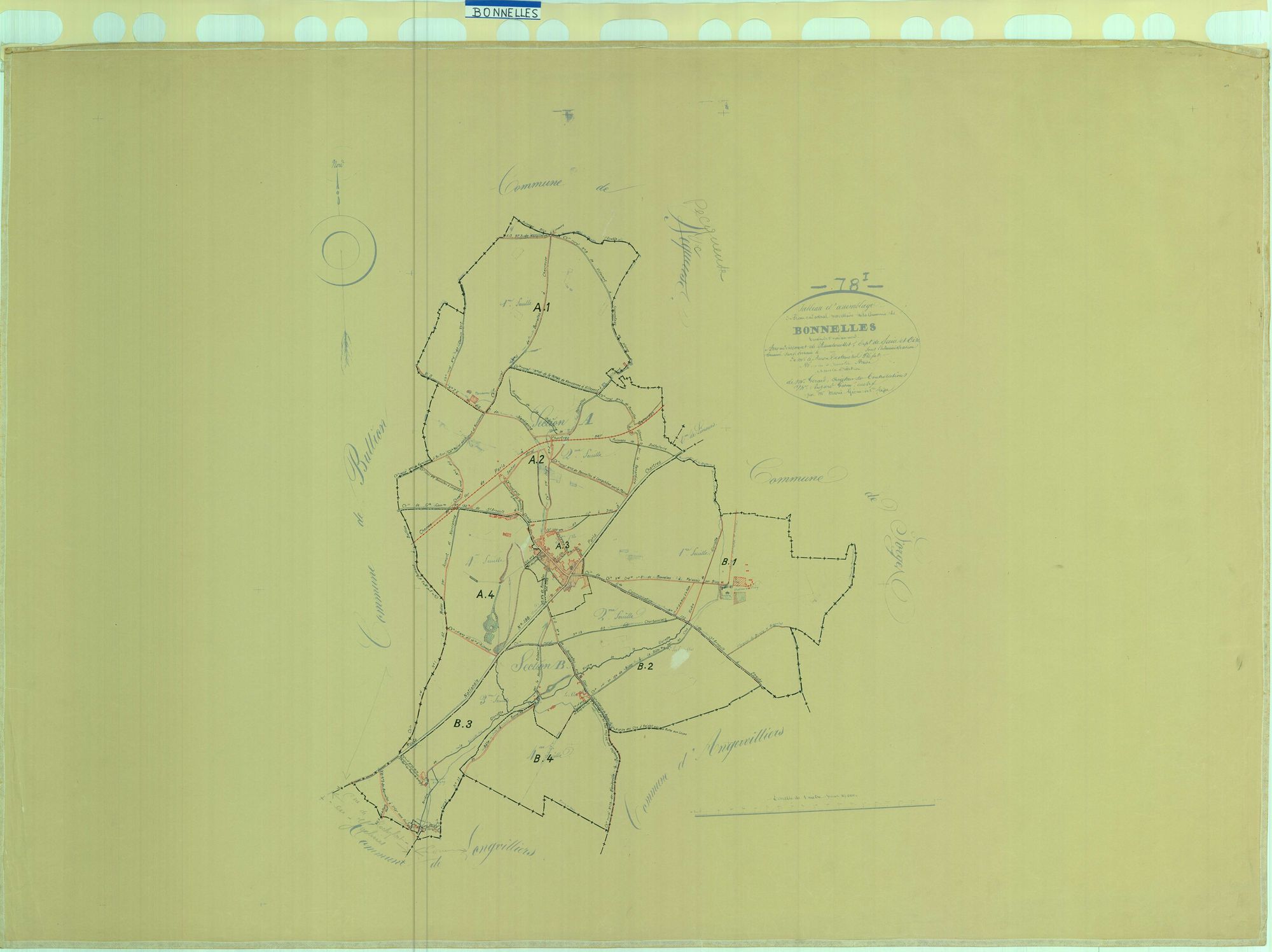 Bonnelles - Plans du cadastre rénové