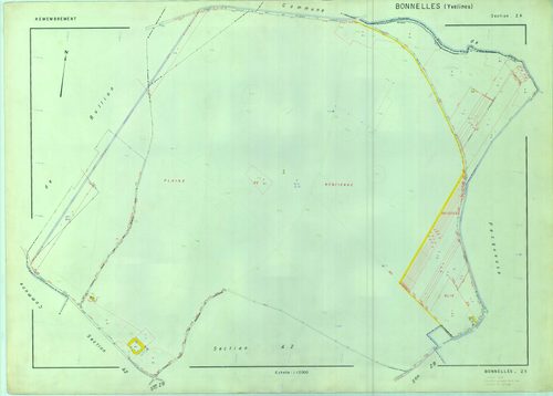 Bonnelles - Plans du cadastre remembré