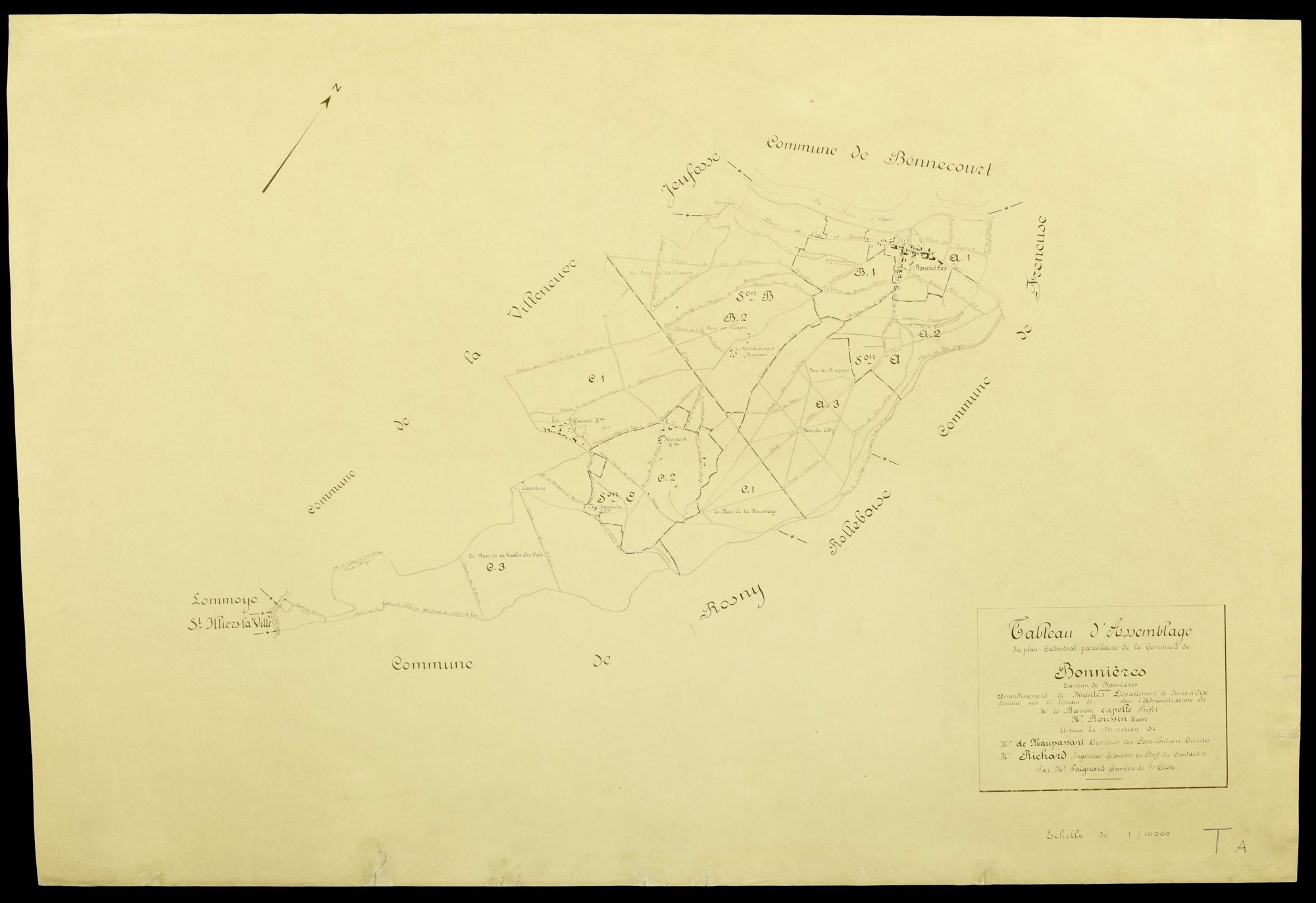 Bonnières-sur-Seine - Plans de l’Administration du cadastre