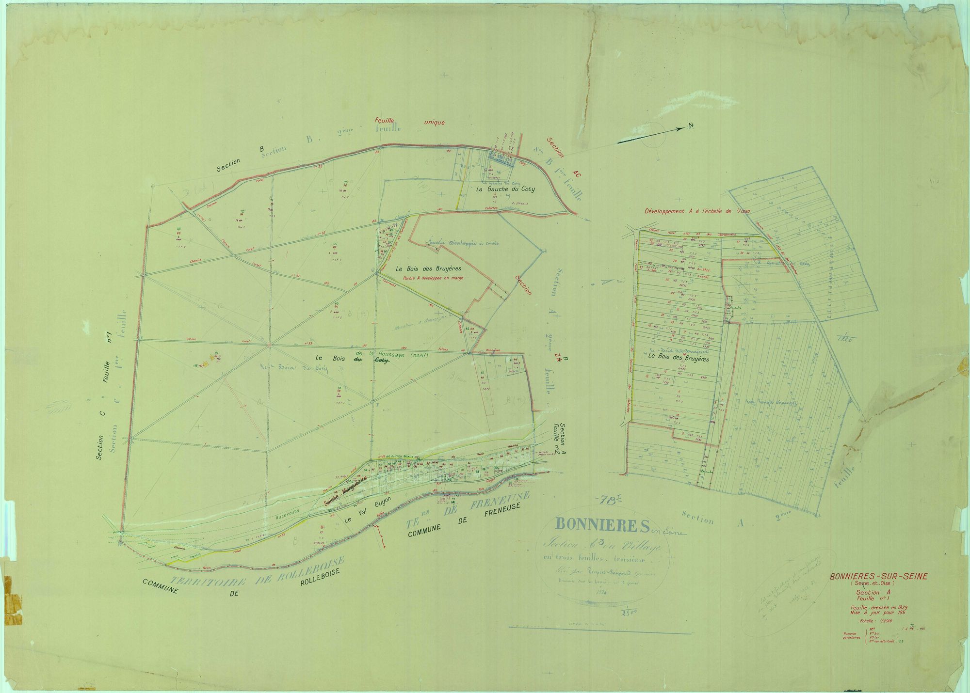 Bonnières-sur-Seine - Plans du cadastre rénové