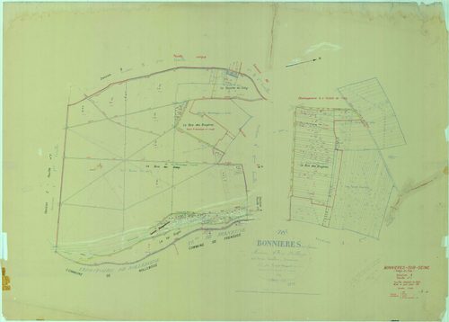 Bonnières-sur-Seine - Plans du cadastre rénové