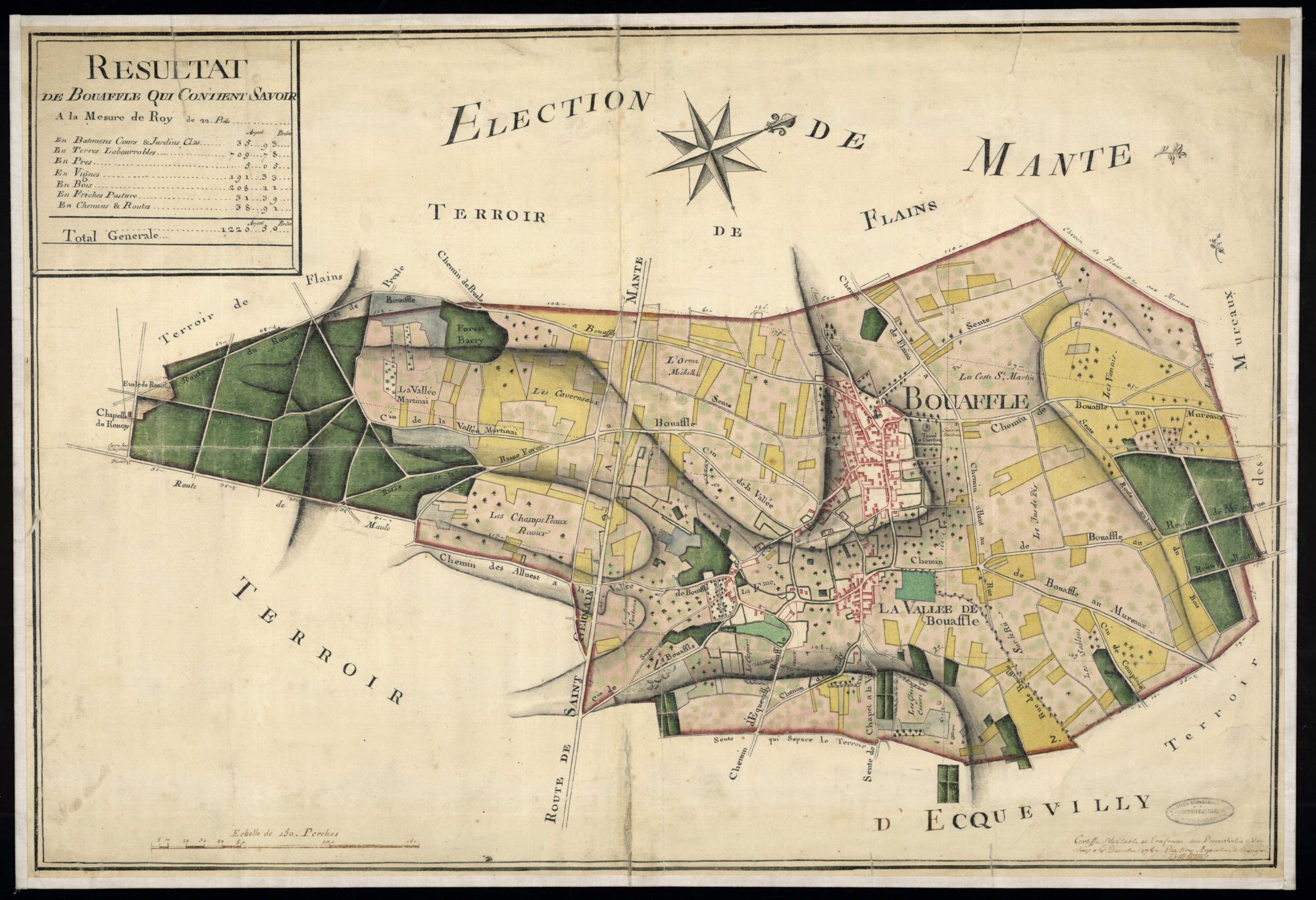 Bouafle - Plan d'intendance de la paroisse de Bouafle