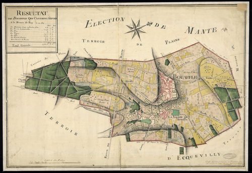 Bouafle - Plan d'intendance de la paroisse de Bouafle