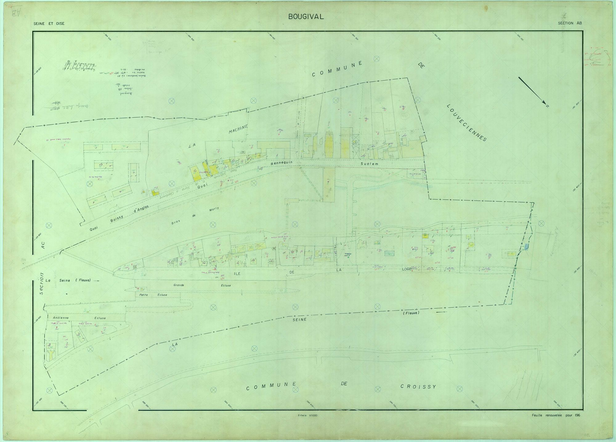 Bougival - Plans du cadastre révisé
