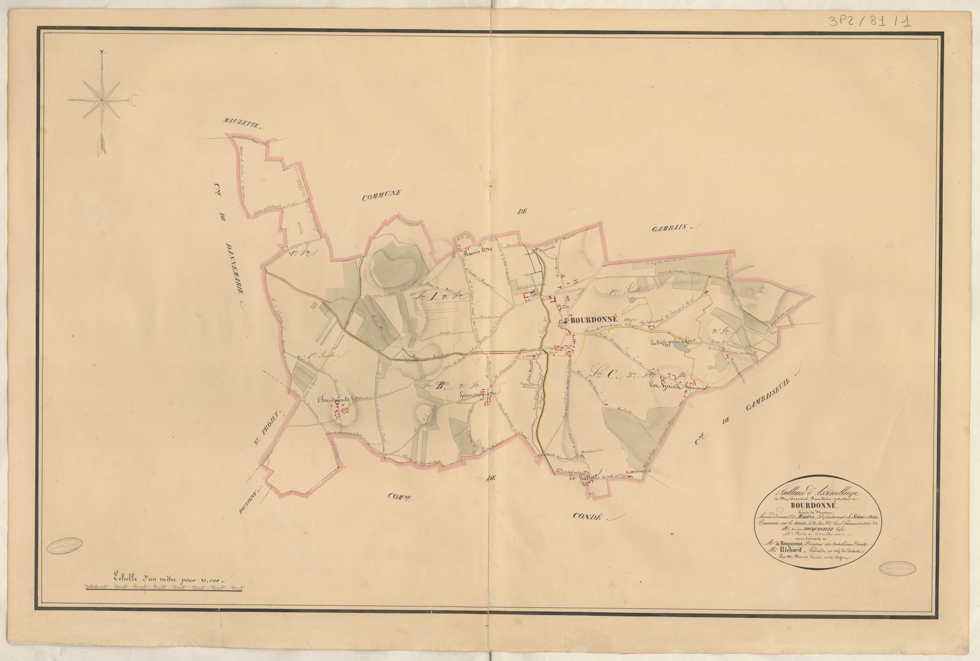 Bourdonné - Plans de la Préfecture de Seine-et-Oise