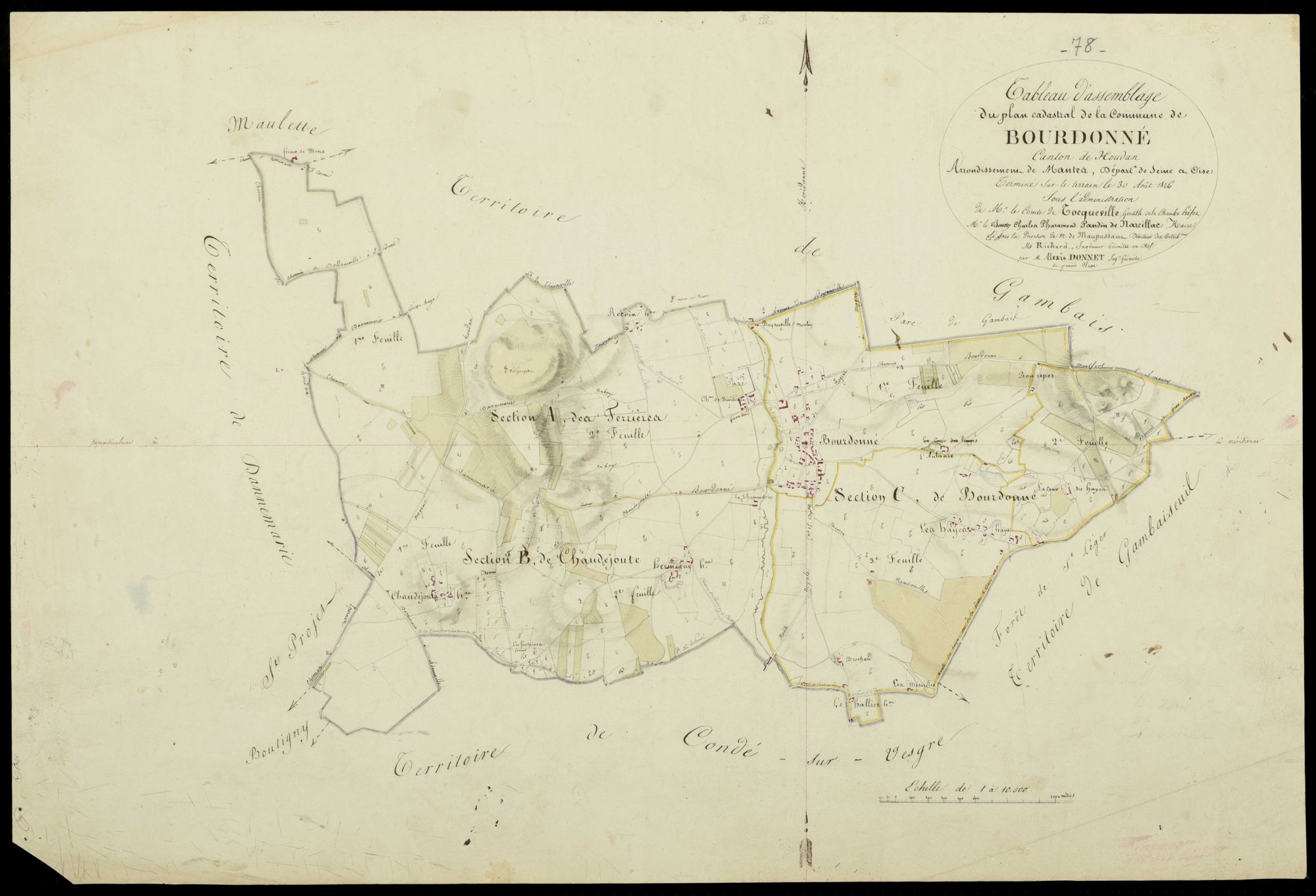 Bourdonné - Plans de l’Administration du cadastre
