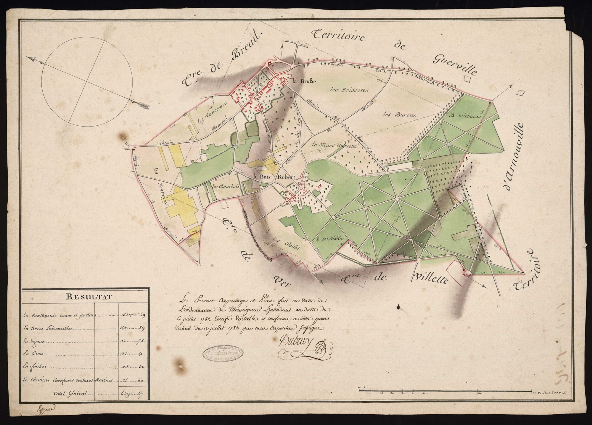 Breuil-Bois-Robert - Plan d'intendance de la paroisse de Breuil-Bois-Robert