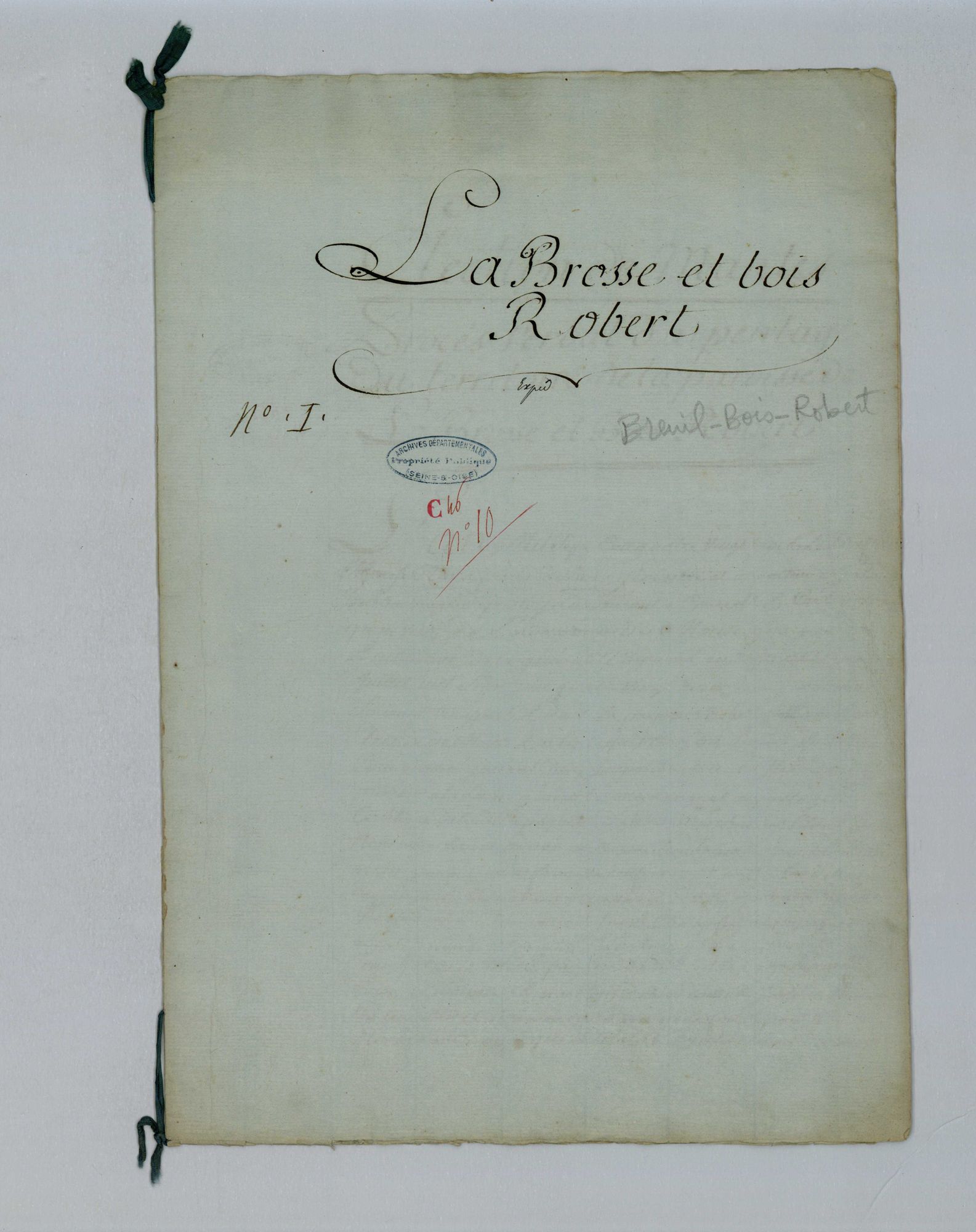 Breuil-Bois-Robert - Procès-verbal d'arpentage du territoire de la paroisse de Breuil-Bois-Robert