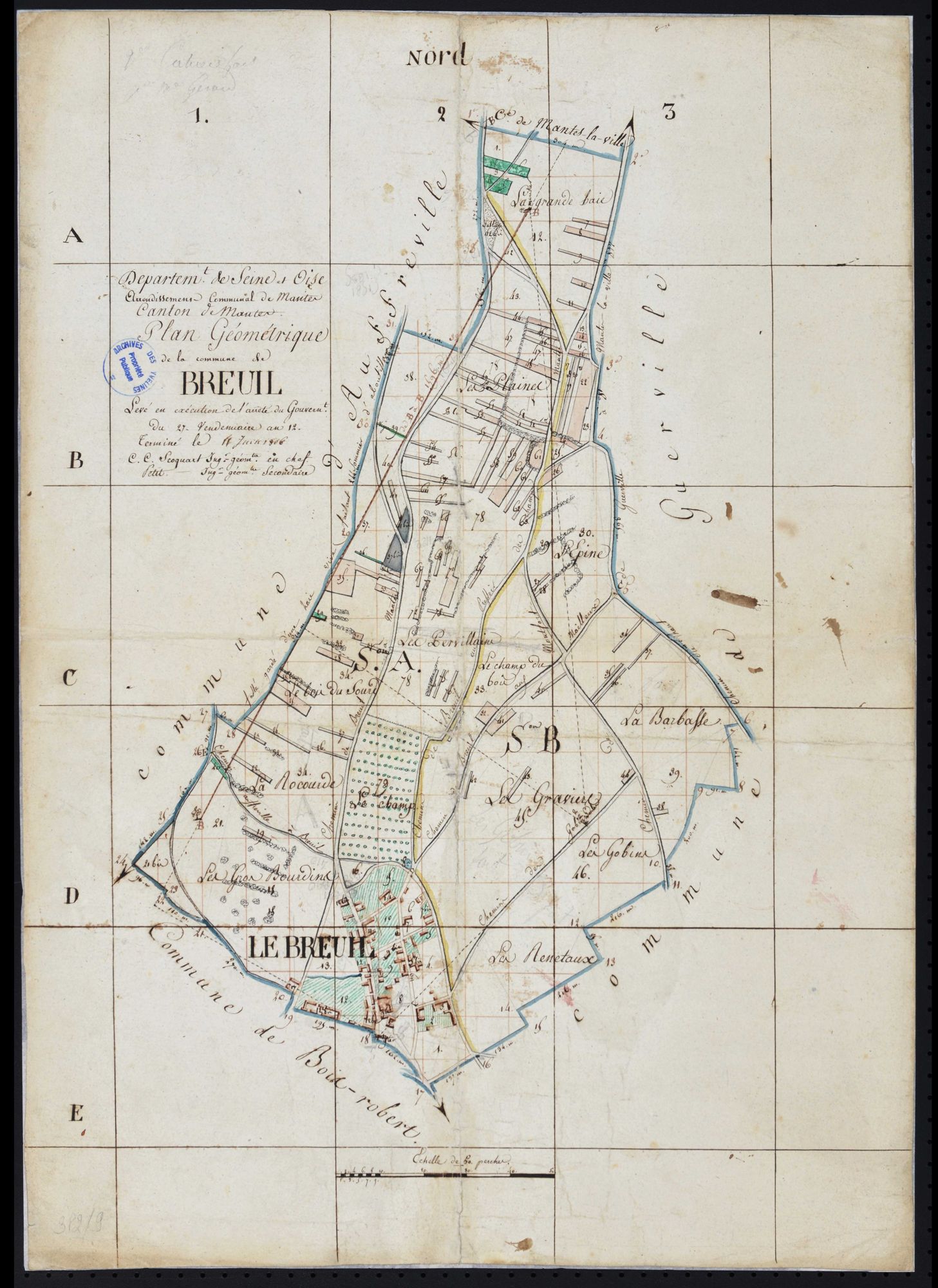 Breuil-Bois-Robert - Plan géométrique