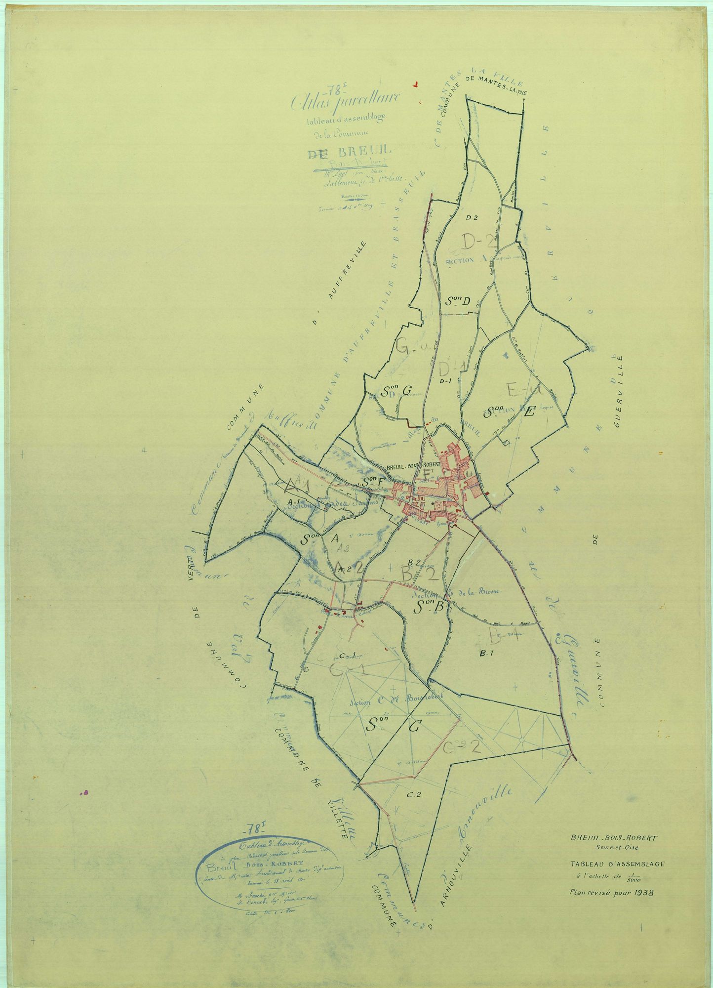 Breuil-Bois-Robert - Plans du cadastre rénové
