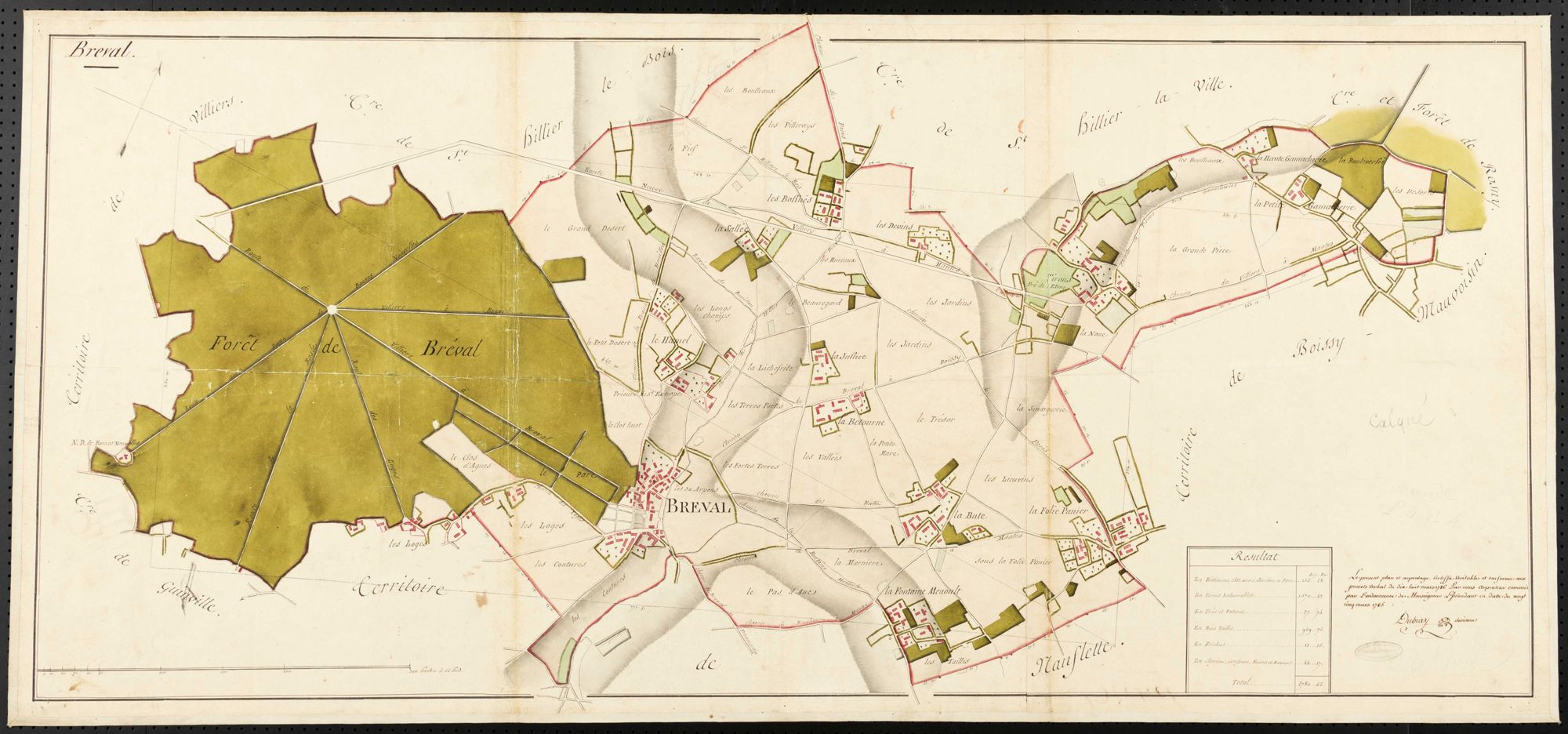 Bréval - Plan d'intendance de la paroisse de Bréval