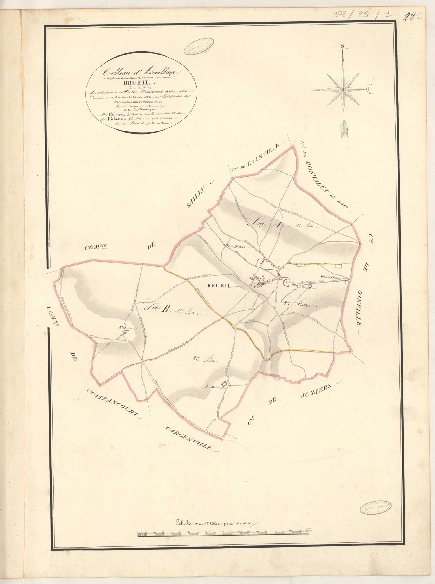 Brueil-en-Vexin - Plans de la Préfecture de Seine-et-Oise