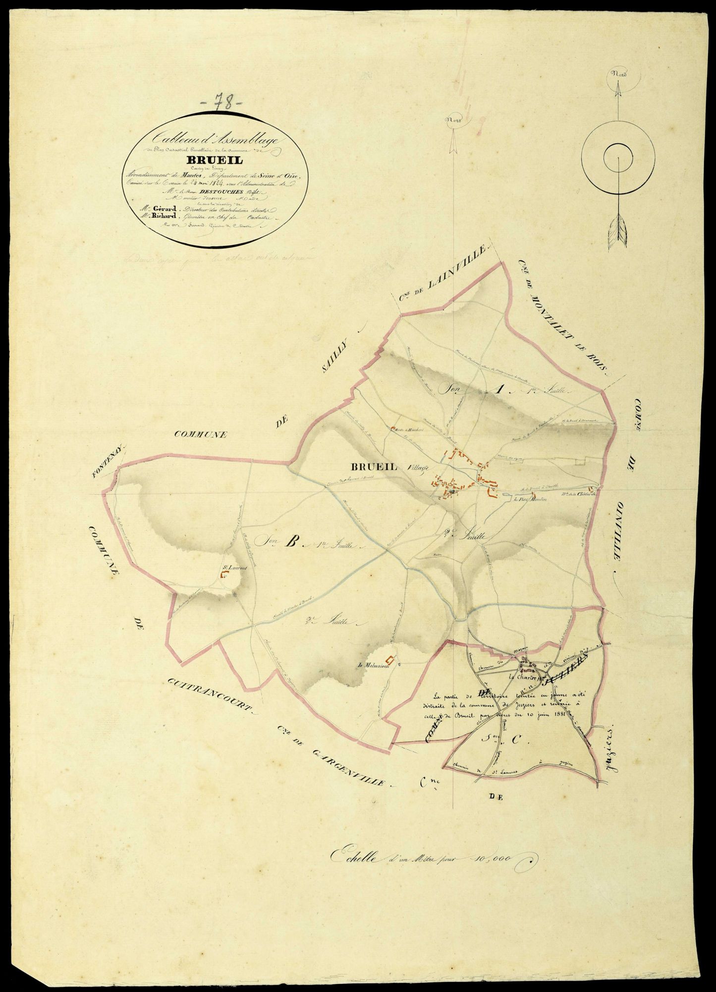 Brueil-en-Vexin - Plans de l’Administration du cadastre