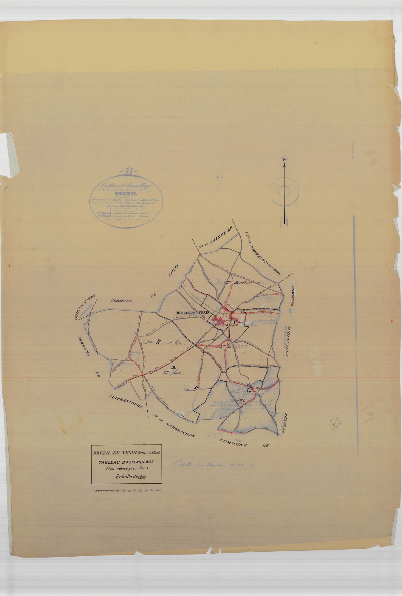 Brueil-en-Vexin - Plans du cadastre rénové