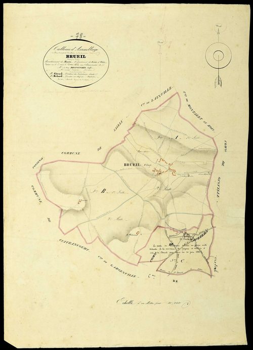 Brueil-en-Vexin - Plans de l’Administration du cadastre