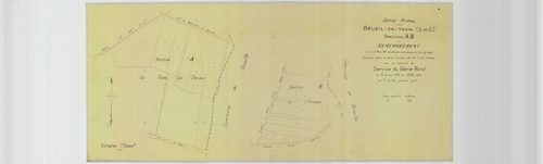 Brueil-en-Vexin - Plans du cadastre remembré