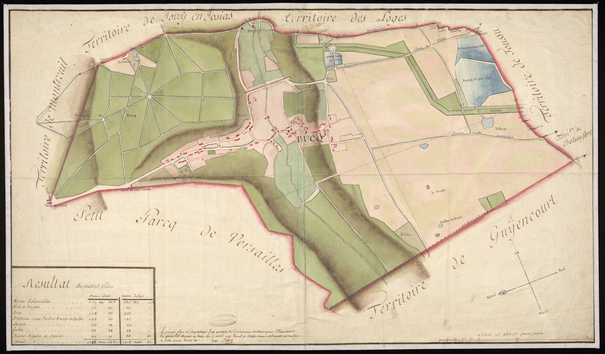 Buc - Plan d'intendance de la paroisse de Buc