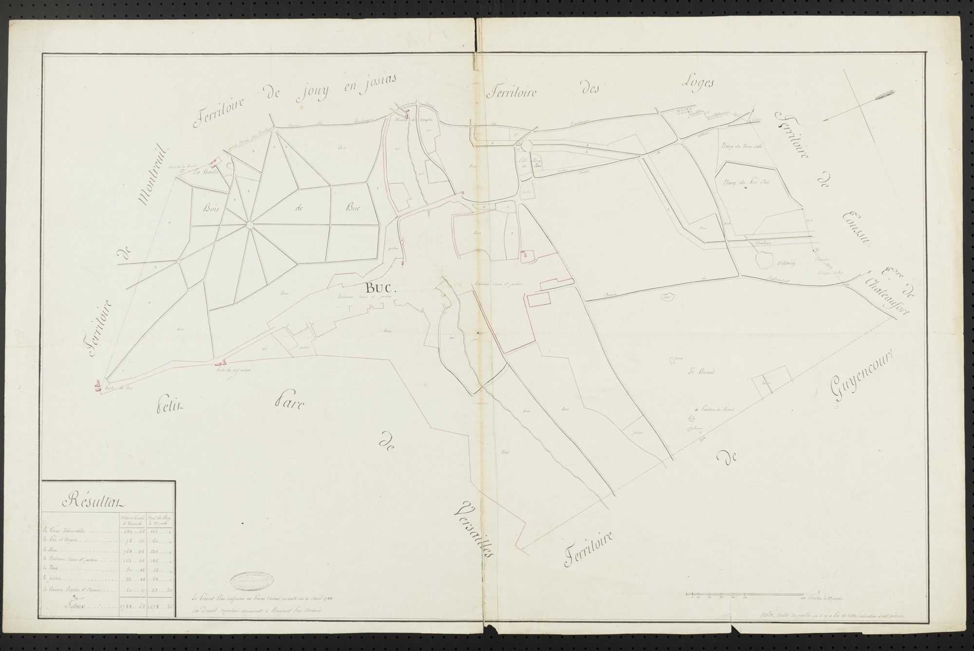Buc - Plan d'intendance de la paroisse de Buc