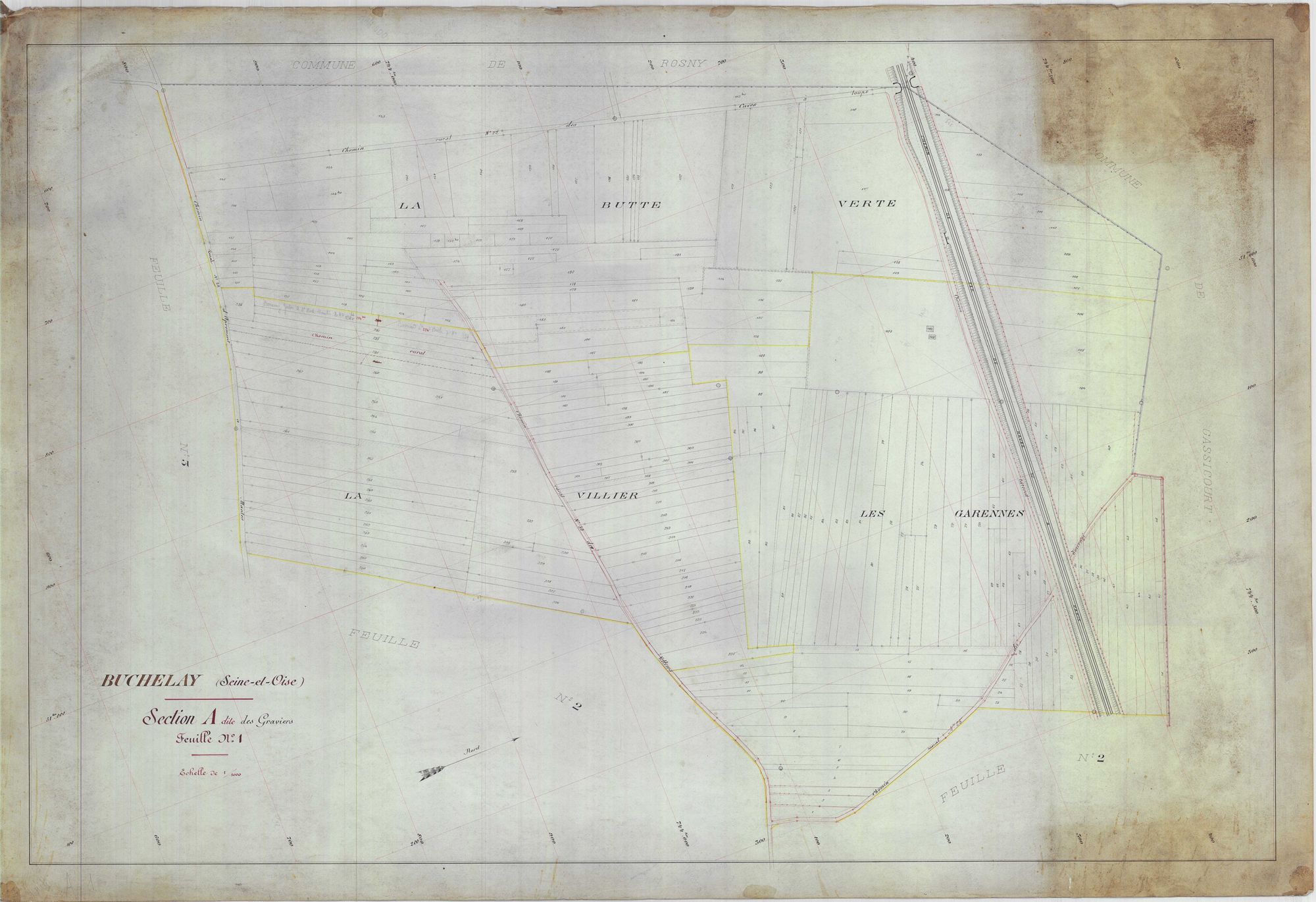 Buchelay - Plans du cadastre rénové