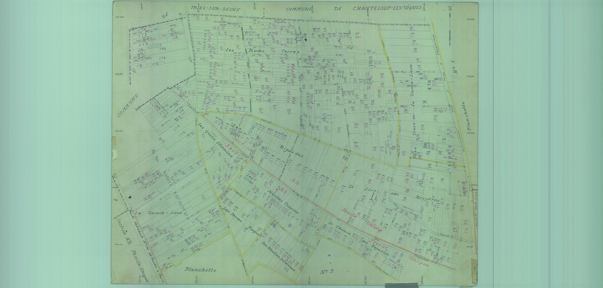 Carrières-sous-Poissy - Plans du cadastre révisé