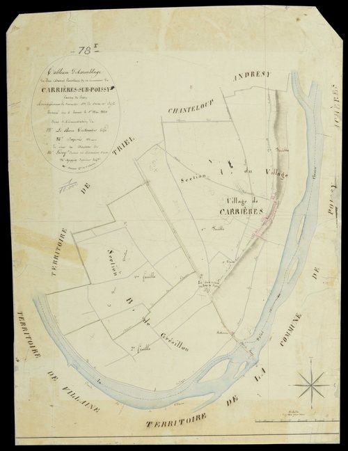 Carrières-sous-Poissy - Plans de l’Administration du cadastre