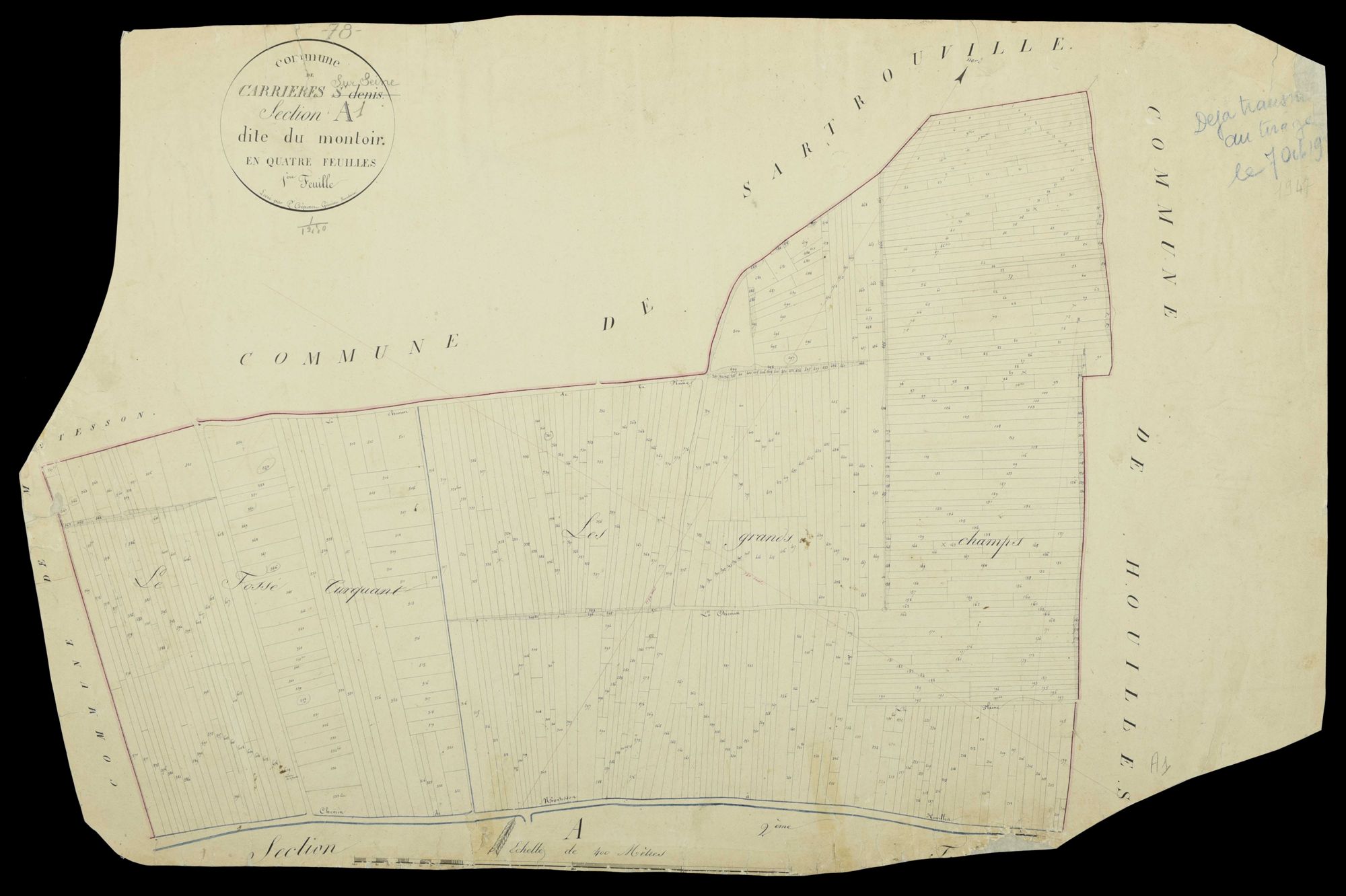 Carrières-sur-Seine - Plans de l’Administration du cadastre