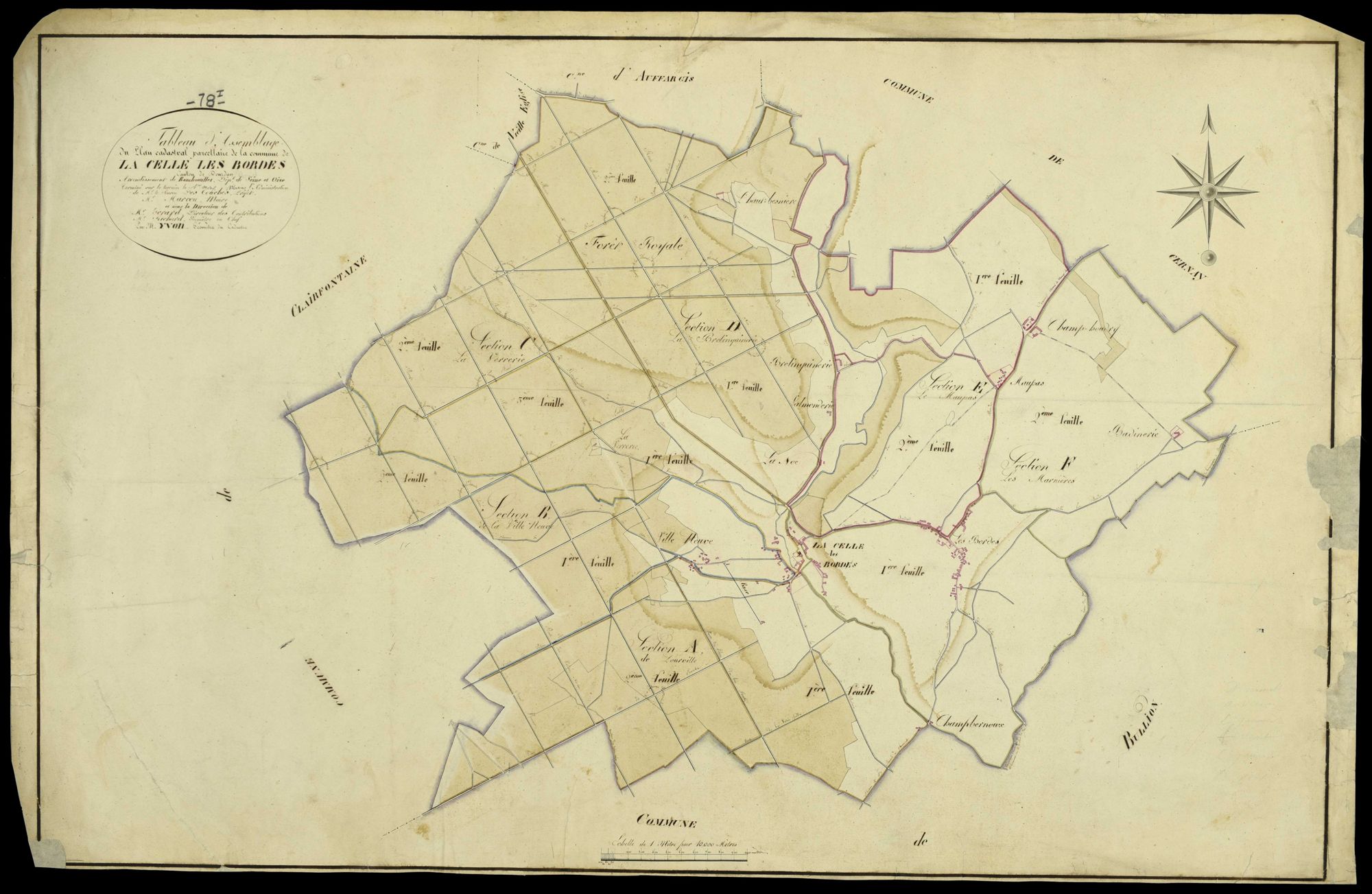 La Celle-les-Bordes - Plans de l’Administration du cadastre