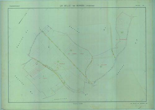 La Celle-les-Bordes - Plans du cadastre remembré