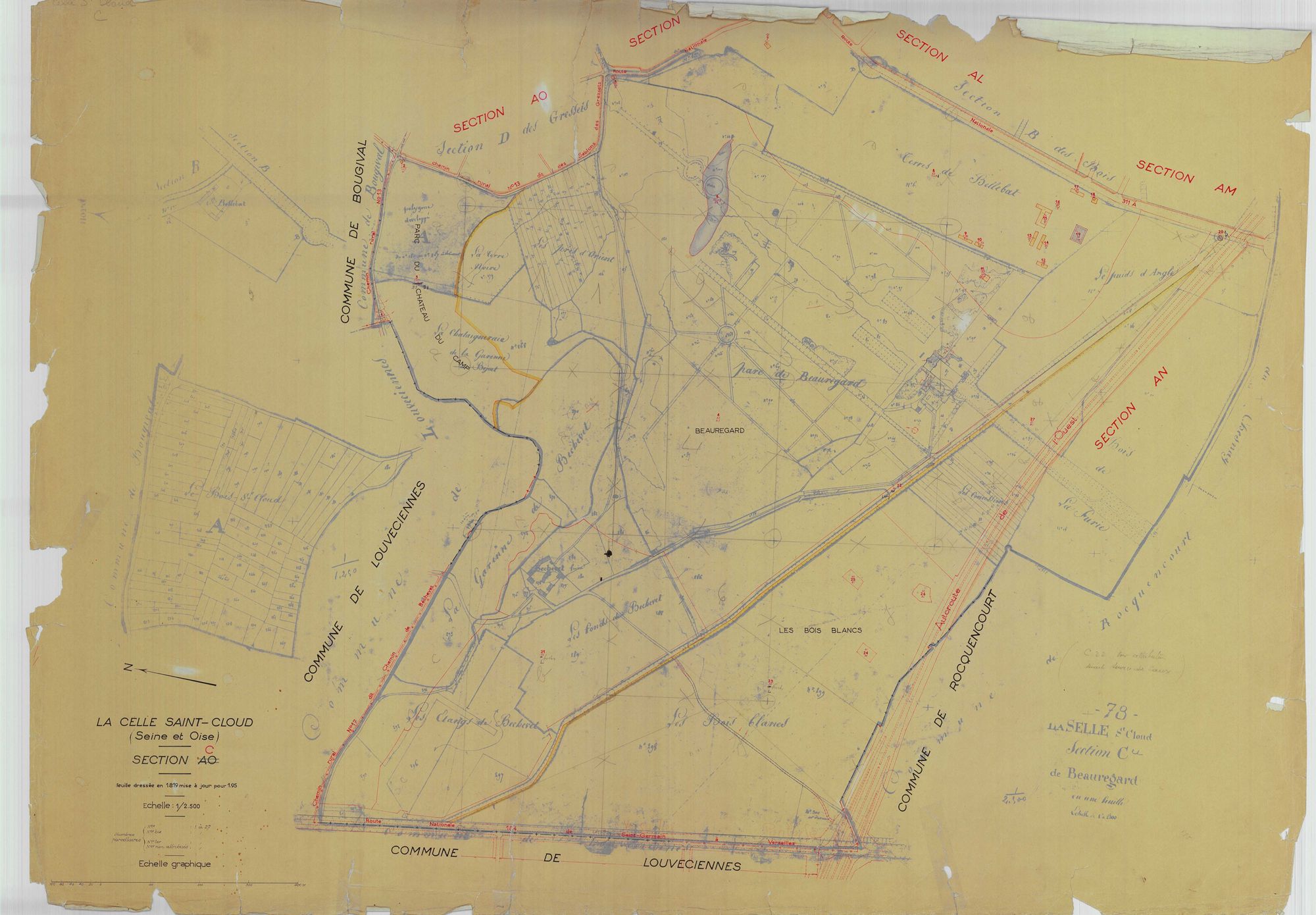 La Celle-Saint-Cloud - Plans du cadastre rénové