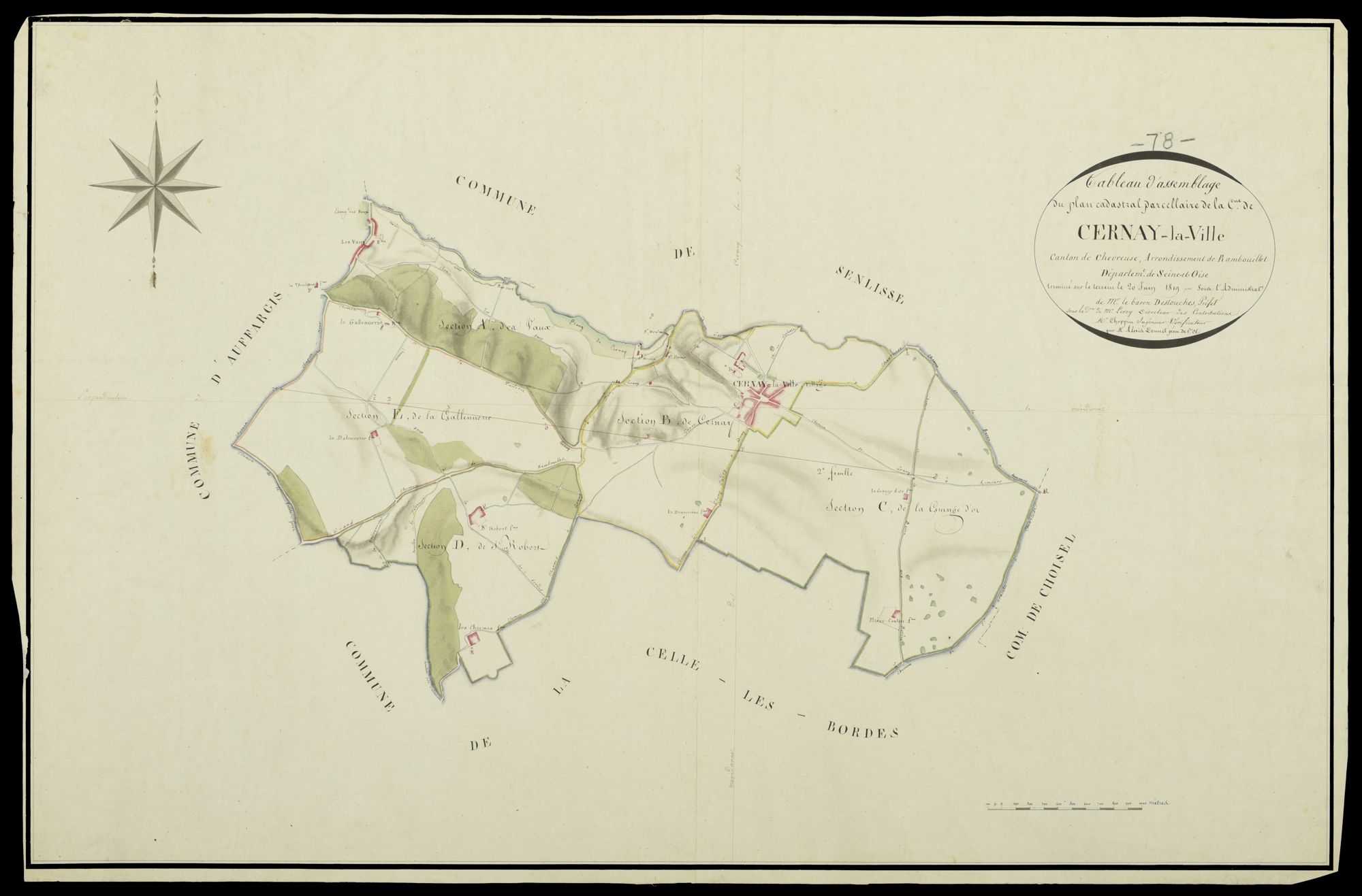 Cernay-la-Ville - Plans de l’Administration du cadastre
